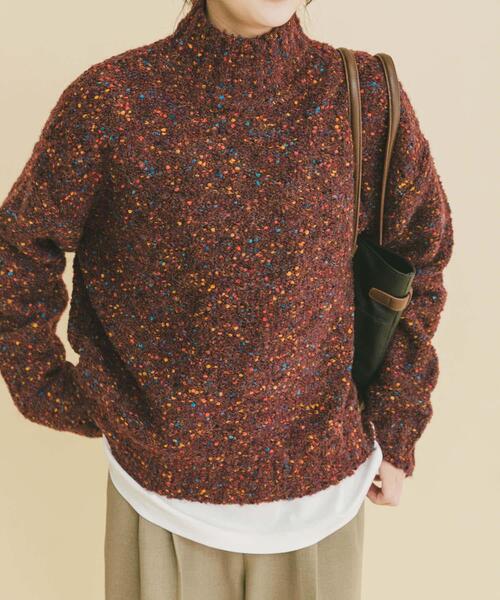 ITEMS URBANRESEARCH（アイテムズ アーバンリサーチ）の「ハイネックカラーネップニット（ニット/セーター・レディース・ベージュ/チャコールグレー/ボルドー・FREE）」の21枚目の写真