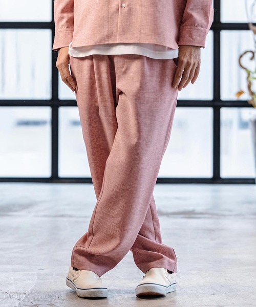 CAMBIO（カンビオ）の「mp14536- テックキャンバステーパードパンツ(CA05-61501)（その他パンツ・メンズ・ピンク/ライトベージュ/チャコール・M/L/XL）」の2枚目の写真