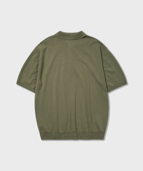 AMFEAST(アンフィースト)の「エッセンシャルポロハーフニットオリーブ(ニット/セーター・メンズ・その他・X-LARGE/LARGE/MEDIUM)」の2枚目の写真