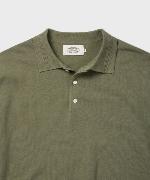 AMFEAST(アンフィースト)の「エッセンシャルポロハーフニットオリーブ(ニット/セーター・メンズ・その他・X-LARGE/LARGE/MEDIUM)」の3枚目の写真
