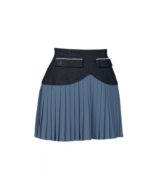 J.JANE(ジェイジェーン)の「ハートシェイププリーツスカート (デニム)(スカート・レディース・インディゴブルー・M/S/XS)」の3枚目の写真