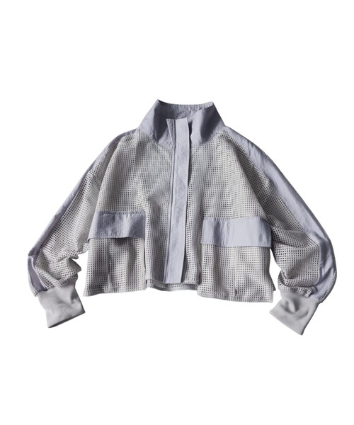 antiqua(アンティカ)の「配色 切替え メッシュ ブルゾン(ブルゾン・レディース・ブラック/グレー・ONESIZE)」の7枚目の写真