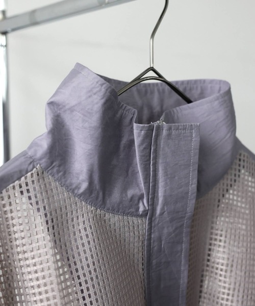 antiqua(アンティカ)の「配色 切替え メッシュ ブルゾン(ブルゾン・レディース・ブラック/グレー・ONESIZE)」の6枚目の写真