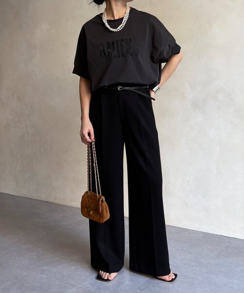 DouDou（ドゥドゥ）の「【WEB限定】AMIENESロゴTEE（Tシャツ/カットソー・レディース・モカ/チャコールグレー/アイボリー・FREE）」の16枚目の写真