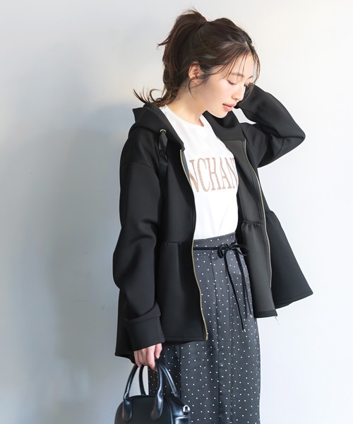 coca（coca）（コカ）の「ソフトスウェットフレアパーカー（パーカー・レディース・ブラック/チャコール・M/L）」の11枚目の写真