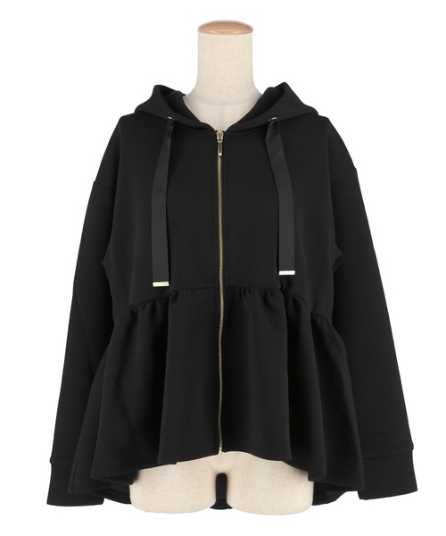 coca（coca）（コカ）の「ソフトスウェットフレアパーカー（パーカー・レディース・ブラック/チャコール・M/L）」の20枚目の写真