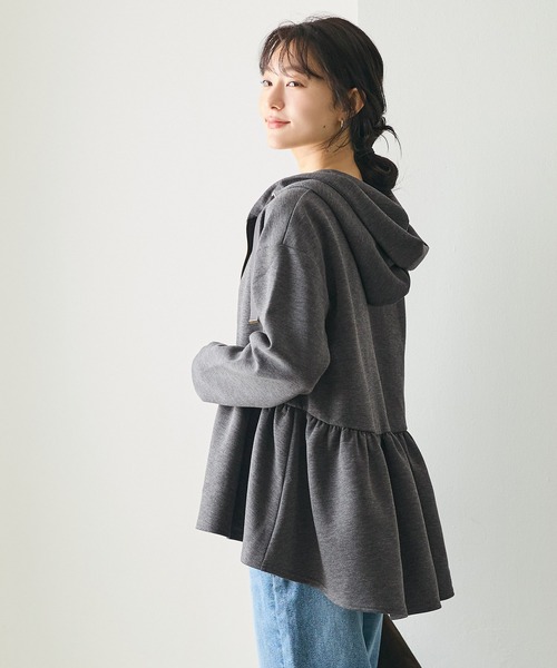 coca(coca)(コカ)の「ソフトスウェットフレアパーカー(パーカー・レディース・ブラック/チャコール・M/L)」の17枚目の写真