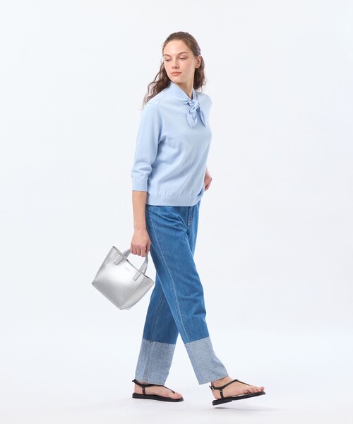 MACKINTOSH PHILOSOPHY（ﾏｯｷﾝﾄｯｼｭ ﾌｨﾛｿﾌｨｰ）の「ミニショルダースクエアトート（トートバッグ・レディース・ベージュ/シルバー・FREE）」の12枚目の写真