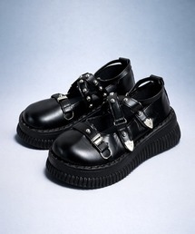 MAISON SELECT（メゾンセレクト）の「1D70-SZ スタッズ ハーネスベルト付 厚底ストラップシューズ（その他シューズ）」