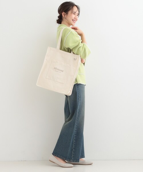 SHOO・LA・RUE(シューラルー)の「推し活もできるハンプトート【うちわが入る】(トートバッグ・レディース・ブラック/アイボリー/ライトパープル/イエロー/ブルー/グレー・00)」の8枚目の写真