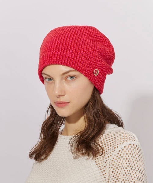 Chapeau d' O（シャポードオー）の「Chapeau d' O  C/A Mix Beret Beanie / シャポードオー（ニットキャップ/ビーニー・レディース・レッド/ホワイト/ネイビー・FREE）」の3枚目の写真