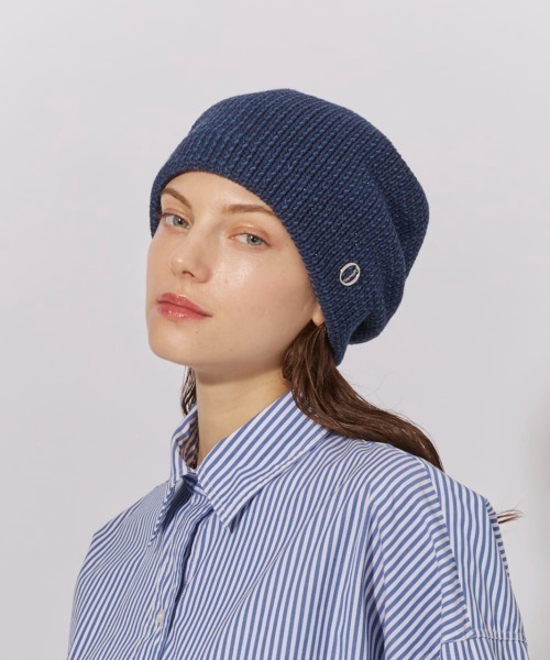 Chapeau d' O（シャポードオー）の「Chapeau d' O  C/A Mix Beret Beanie / シャポードオー（ニットキャップ/ビーニー・レディース・レッド/ホワイト/ネイビー・FREE）」の6枚目の写真