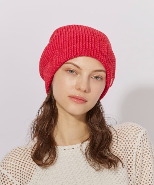 Chapeau d' O（シャポードオー）の「Chapeau d' O  C/A Mix Beret Beanie / シャポードオー（ニットキャップ/ビーニー・レディース・レッド/ホワイト/ネイビー・FREE）」の12枚目の写真