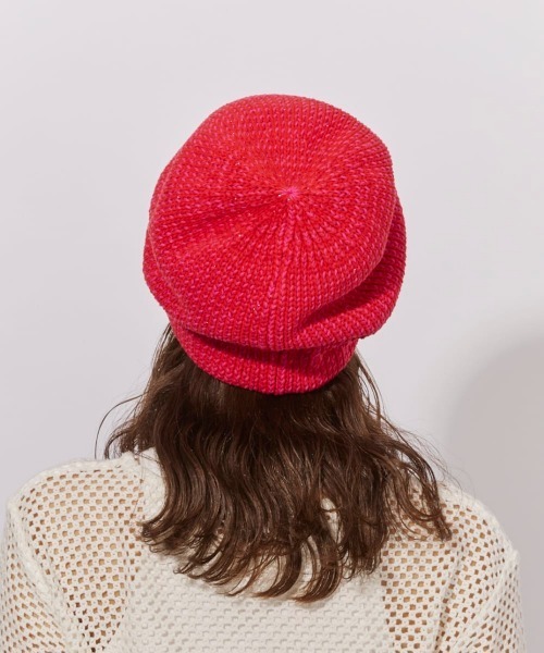 Chapeau d' O（シャポードオー）の「Chapeau d' O  C/A Mix Beret Beanie / シャポードオー（ニットキャップ/ビーニー・レディース・レッド/ホワイト/ネイビー・FREE）」の14枚目の写真