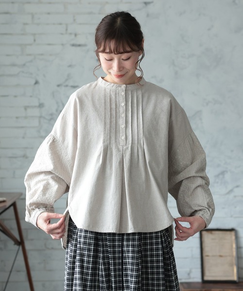 soulberry(ソウルベリー)の「つづる刺繍ブラウス(シャツ/ブラウス・レディース・グレー系その他・5L/4L/3L/LL/L/M)」の12枚目の写真