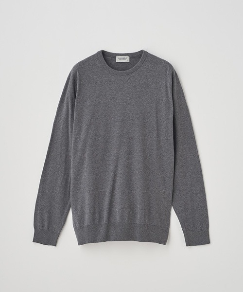 JOHN SMEDLEY(ジョンスメドレー)の「クルーネック長袖コットンニットプルオーバー(ニット/セーター・メンズ・チャコールグレー・M/XL/S/L)」の2枚目の写真