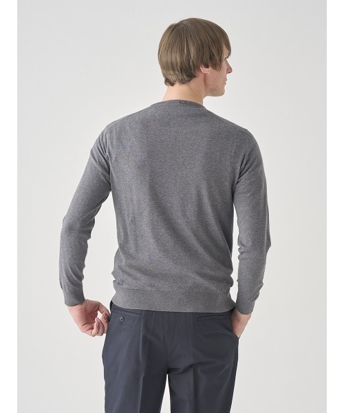 JOHN SMEDLEY(ジョンスメドレー)の「クルーネック長袖コットンニットプルオーバー(ニット/セーター・メンズ・チャコールグレー・M/XL/S/L)」の7枚目の写真
