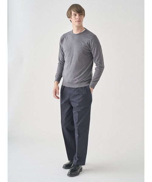JOHN SMEDLEY(ジョンスメドレー)の「クルーネック長袖コットンニットプルオーバー(ニット/セーター・メンズ・チャコールグレー・M/XL/S/L)」の10枚目の写真