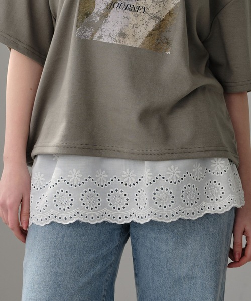 ZAKKA-BOX(ザッカボックス)の「レイヤードレーススカート(スカート・レディース・アイボリー/オフホワイト/ホワイト系その他・FREE)」の3枚目の写真