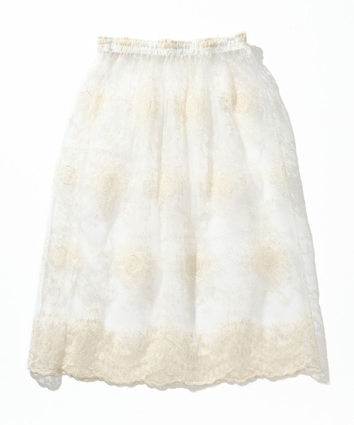 ZAKKA-BOX(ザッカボックス)の「レイヤードレーススカート(スカート・レディース・アイボリー/オフホワイト/ホワイト系その他・FREE)」の5枚目の写真