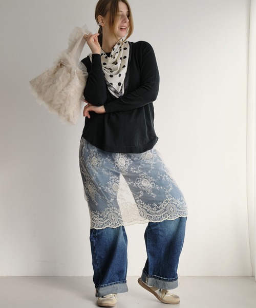 ZAKKA-BOX(ザッカボックス)の「レイヤードレーススカート(スカート・レディース・アイボリー/オフホワイト/ホワイト系その他・FREE)」の15枚目の写真