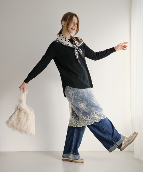 ZAKKA-BOX(ザッカボックス)の「レイヤードレーススカート(スカート・レディース・アイボリー/オフホワイト/ホワイト系その他・FREE)」の16枚目の写真