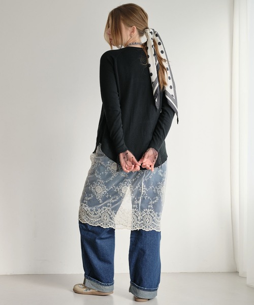 ZAKKA-BOX(ザッカボックス)の「レイヤードレーススカート(スカート・レディース・アイボリー/オフホワイト/ホワイト系その他・FREE)」の17枚目の写真