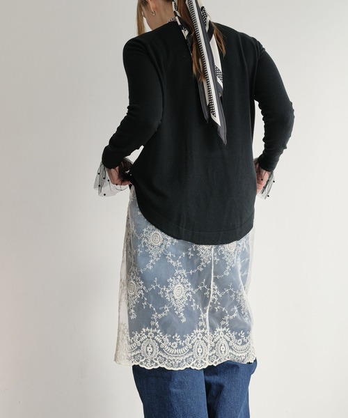 ZAKKA-BOX(ザッカボックス)の「レイヤードレーススカート(スカート・レディース・アイボリー/オフホワイト/ホワイト系その他・FREE)」の12枚目の写真