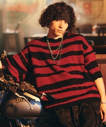 glamb（グラム）の「Random Border Summer Knit   ランダムボーダーサマーニット（ニット/セーター）」