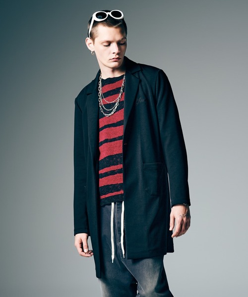 glamb(グラム)の「Random Border Summer Knit / ランダムボーダーサマーニット(ニット/セーター・メンズ・ホワイト/レッド・M/L)」の9枚目の写真
