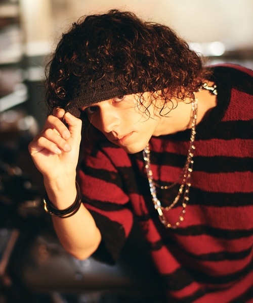 glamb(グラム)の「Random Border Summer Knit / ランダムボーダーサマーニット(ニット/セーター・メンズ・ホワイト/レッド・M/L)」の17枚目の写真