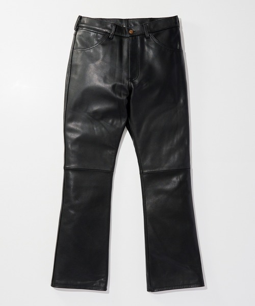 Lee（リー）の「Wrangler/ラングラー 77MWZ LEATHER【ゴートレザー】/フレアーパンツ（その他パンツ・メンズ・ブラック・28/30/32/34/36）」の3枚目の写真