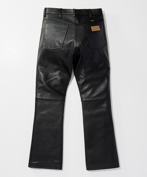 Lee（リー）の「Wrangler/ラングラー 77MWZ LEATHER【ゴートレザー】/フレアーパンツ（その他パンツ・メンズ・ブラック・28/30/32/34/36）」の4枚目の写真