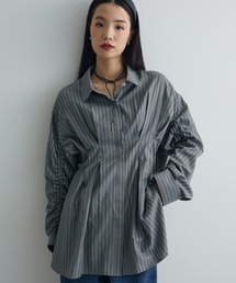 Green Parks | 【WEB限定】ドロストシャーリングウエストタックシャツⅡ(シャツ/ブラウス)