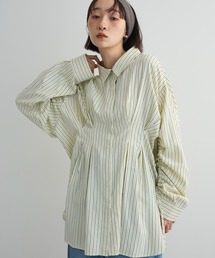 Green Parks | 【WEB限定】ドロストシャーリングウエストタックシャツⅡ(シャツ/ブラウス)
