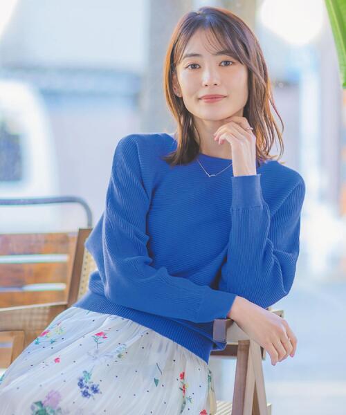 ITS'DEMO（イッツデモ）の「【洗濯機OK】花粉防止リブドルマンニット（ニット/セーター・レディース・ライトイエロー系/ピンク/ピンク系/オフホワイト/ブルー・00）」の6枚目の写真