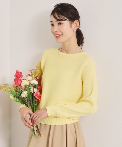 ITS'DEMO（イッツデモ）の「【洗濯機OK】花粉防止リブドルマンニット（ニット/セーター・レディース・ライトイエロー系/ピンク/ピンク系/オフホワイト/ブルー・00）」の14枚目の写真