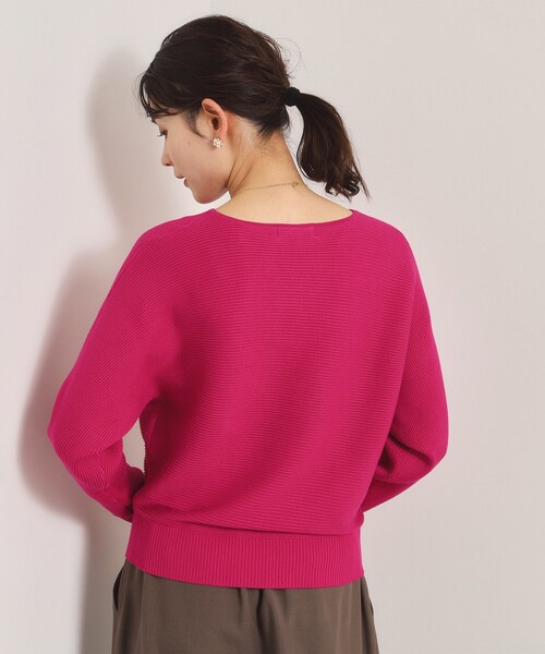 ITS'DEMO（イッツデモ）の「【洗濯機OK】花粉防止リブドルマンニット（ニット/セーター・レディース・ライトイエロー系/ピンク/ピンク系/オフホワイト/ブルー・00）」の22枚目の写真