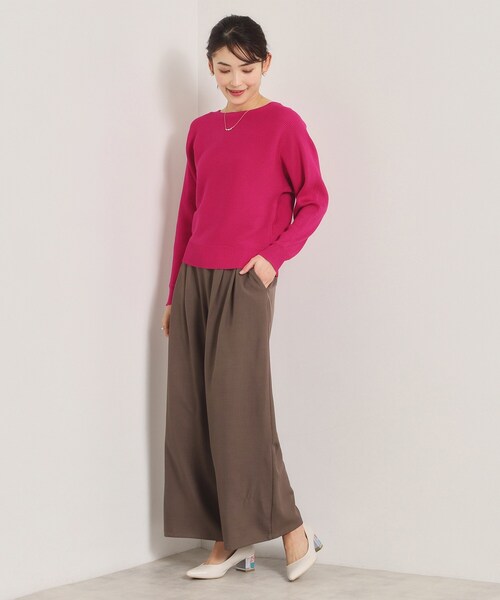 ITS'DEMO（イッツデモ）の「【洗濯機OK】花粉防止リブドルマンニット（ニット/セーター・レディース・ライトイエロー系/ピンク/ピンク系/オフホワイト/ブルー・00）」の13枚目の写真