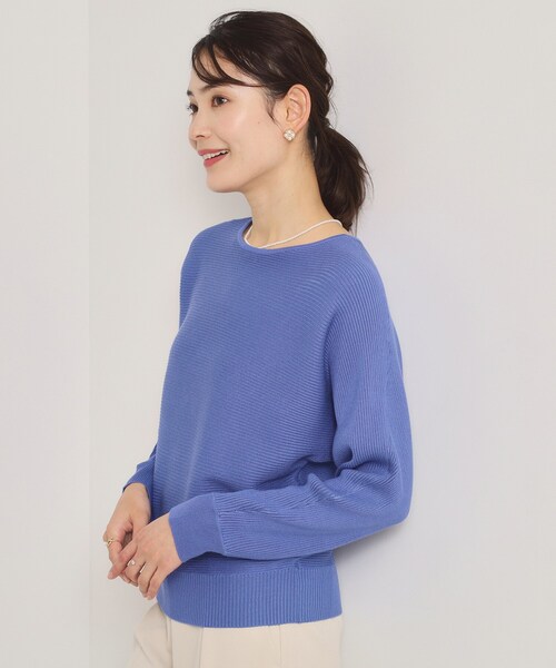 ITS'DEMO（イッツデモ）の「【洗濯機OK】花粉防止リブドルマンニット（ニット/セーター・レディース・ライトイエロー系/ピンク/ピンク系/オフホワイト/ブルー・00）」の15枚目の写真