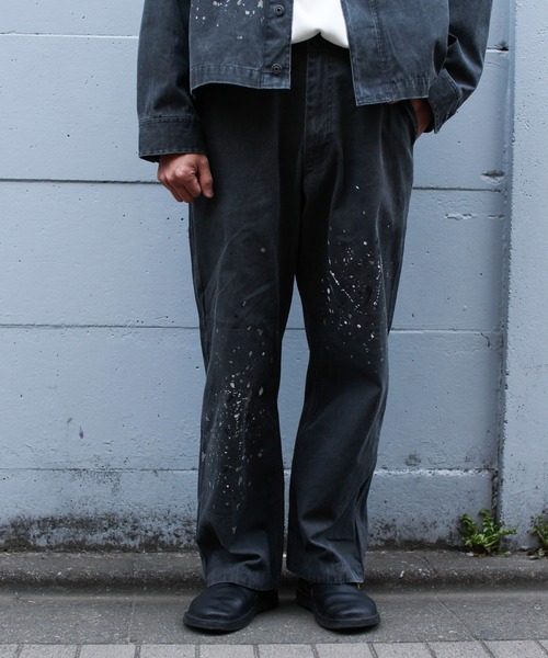 Snow Peak（スノーピーク）の「Snow Peak / Sulfur Dyed Fade Painted Pants フェードペイントパンツ（カーゴパンツ・メンズ・チャコール/ホワイト・S/M/L/XL）」の2枚目の写真