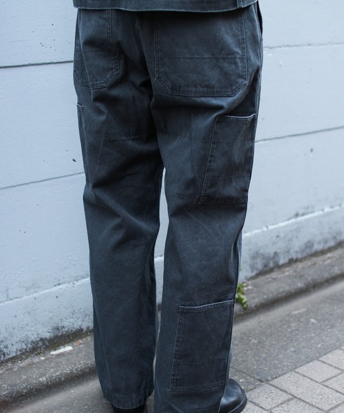 Snow Peak（スノーピーク）の「Snow Peak / Sulfur Dyed Fade Painted Pants フェードペイントパンツ（カーゴパンツ・メンズ・チャコール/ホワイト・S/M/L/XL）」の7枚目の写真