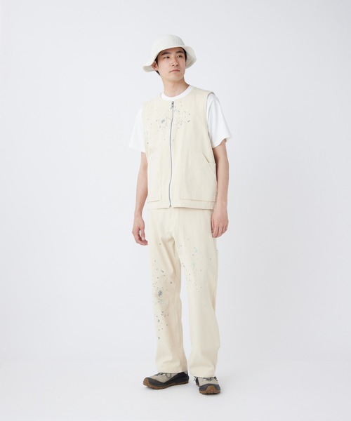 Snow Peak（スノーピーク）の「Snow Peak / Sulfur Dyed Fade Painted Pants フェードペイントパンツ（カーゴパンツ・メンズ・チャコール/ホワイト・S/M/L/XL）」の3枚目の写真