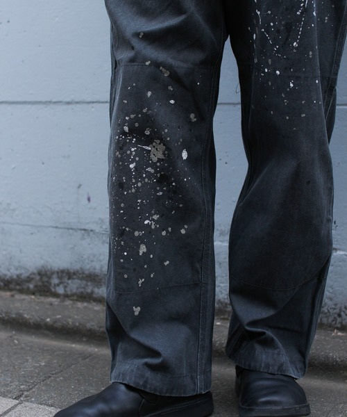 Snow Peak（スノーピーク）の「Snow Peak / Sulfur Dyed Fade Painted Pants フェードペイントパンツ（カーゴパンツ・メンズ・チャコール/ホワイト・S/M/L/XL）」の9枚目の写真