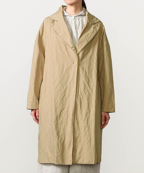 GALLEGO DESPORTES(ギャレゴデスポート)の「GALLEGO DESPORTES | 1ボタンコート WOMEN(チェスターコート・レディース・ネイビー/ベージュ・S)」の4枚目の写真