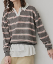 ad thie | マルチボーダー ラガー ニット(ニット/セーター)