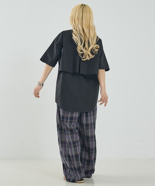 NOMINE(ノミネ)の「【セットアップ対応】チェック タックパンツ(その他パンツ・レディース・ブラウン/ダークネイビー・S/M)」の14枚目の写真