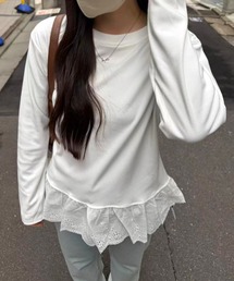 Lace Hem Design Tops