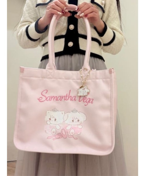 SAMANTHAVEGA(サマンサベガ)の「Lil ala mode×SAMANTHAVEGAコレクション キャンバストートバッグ(トートバッグ・レディース・ピンク・FREE)」の10枚目の写真