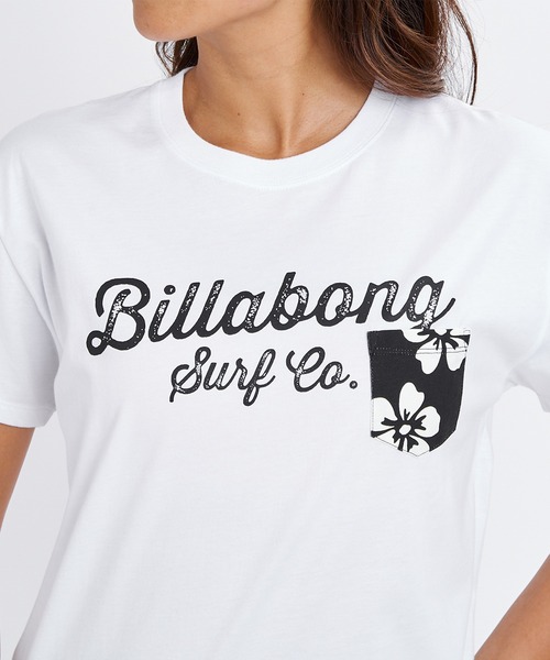 BILLABONG(ビラボン)の「BILLABONG/ビラボン 半袖 Tシャツ ポケット ポケT ロゴ BG013202(Tシャツ/カットソー・レディース・ブラック×ホワイト/アクア・L/M)」の4枚目の写真